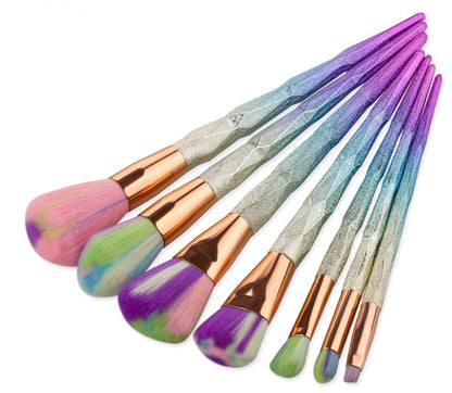 BVJ® 7 makeup brushes, makeup tools, diamond makeup brush foundation brush