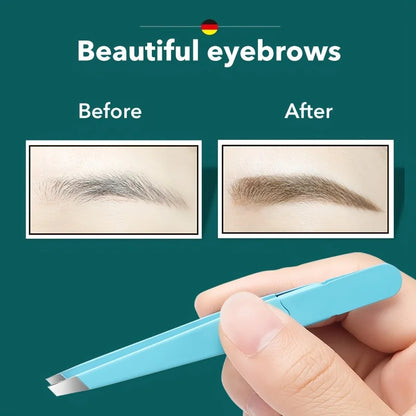 DOCTIA® Eyebrow Tweezer Colorful Hair Beauty Fine Hairs Puller Stainless Steel Slanted Eye Brow Clips Removal Makeup Tools