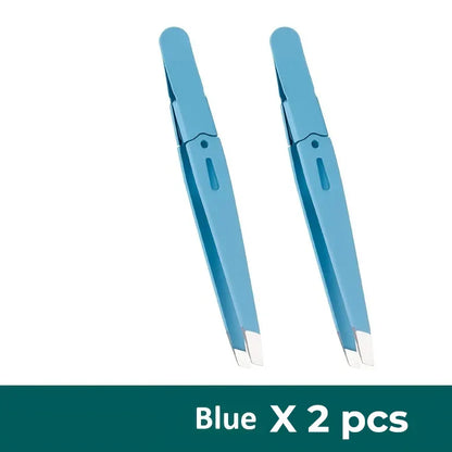 DOCTIA® Eyebrow Tweezer Colorful Hair Beauty Fine Hairs Puller Stainless Steel Slanted Eye Brow Clips Removal Makeup Tools